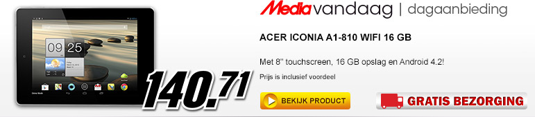 Media Markt - ACER Iconia A1-810 WiFi 16 GB Wit