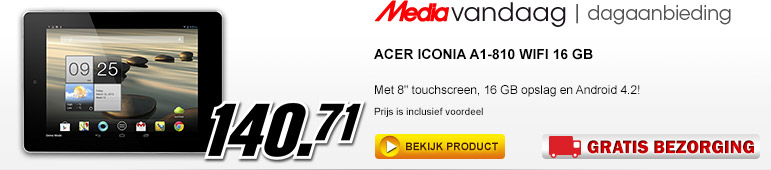 Media Markt - ACER Iconia A1-810 WiFi 16 GB Wit Media Markt - ACER Iconia A1-810 WiFi 16 GB Wit