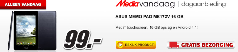 Media Markt - ASUS MeMO Pad ME172V 16GB Grijs