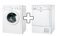 Media Markt - INDESIT 71451 ECO + IDCA 735 ECO WAS & DROOGCOMBINATIE