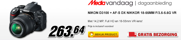 Media Markt - NIKON D3100 + AF-S DX NIKKOR 18-55mm f/3.5-5.6G VR