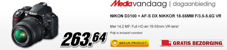 Media Markt - NIKON D3100 + AF-S DX NIKKOR 18-55mm f/3.5-5.6G VR Media Markt - NIKON D3100 + AF-S DX NIKKOR 18-55mm f/3.5-5.6G VR