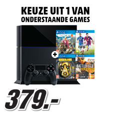 Media Markt - PS4 + 1 game naar keuze Media Markt - PS4 + 1 game naar keuze