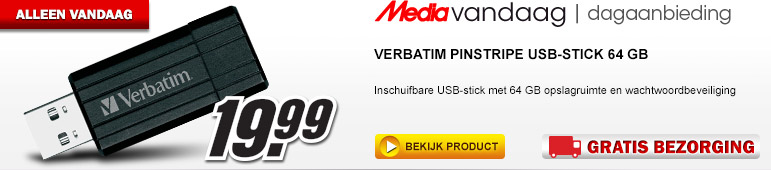 Media Markt - VERBATIM Pinstripe USB-stick 64 GB Media Markt - VERBATIM Pinstripe USB-stick 64 GB