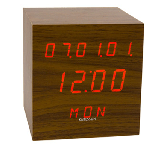 Mega Gadgets - Wooden Clock Cube, Voor 15:30Uur Besteld, Altijd De Volgende Dag In Huis! Mega Gadgets - Wooden Clock Cube, Voor 15:30Uur Besteld, Altijd De Volgende Dag In Huis!