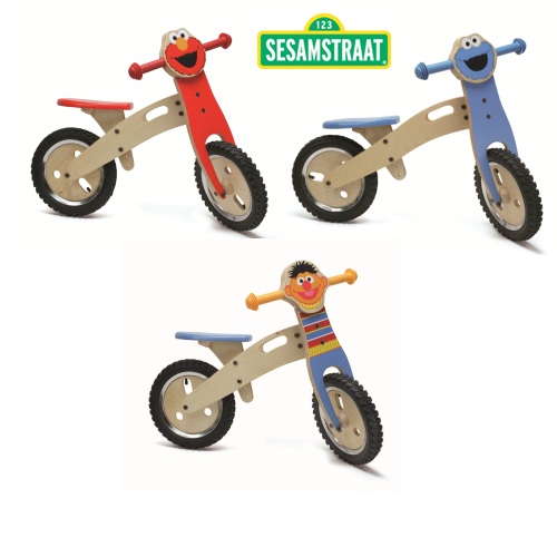 One Day For Her - Houten kinderloopfiets van Sesamstraat