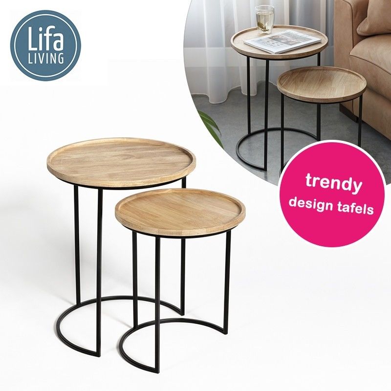 One Day For Ladies - 2x Bijzettafel van Lifa Living One Day For Ladies - 2x Bijzettafel van Lifa Living
