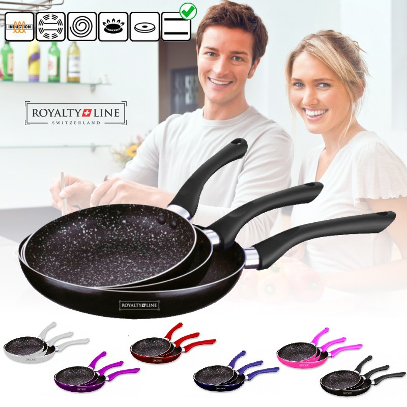 One Day For Ladies - 3 delige pannenset met coating laag One Day For Ladies - 3 delige pannenset met coating laag