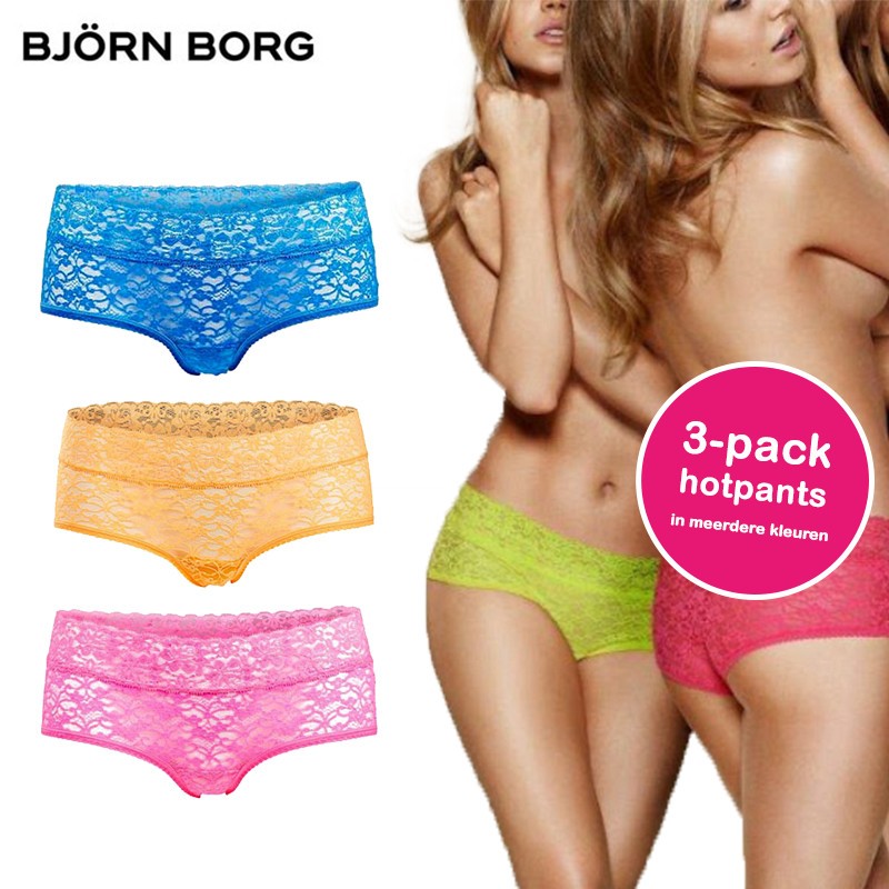 One Day For Ladies - 3 Pack hotpants van Bjorn Borg