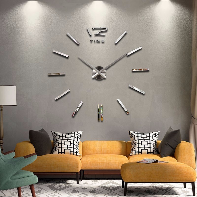 One Day For Ladies - 3D klok Zilver Wijzer One Day For Ladies - 3D klok Zilver Wijzer