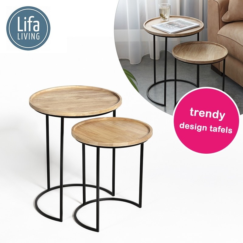 One Day For Ladies - Bijzettafel halve maan model van Lifa Living One Day For Ladies - Bijzettafel halve maan model van Lifa Living
