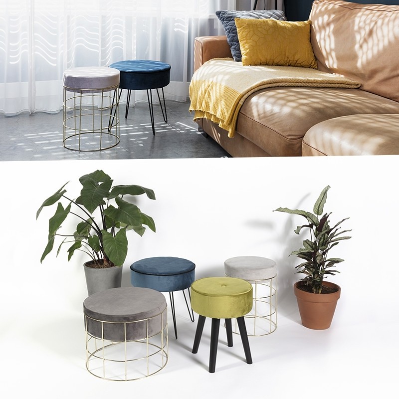 One Day For Ladies - Fluwelen krukken van Lifa Living One Day For Ladies - Fluwelen krukken van Lifa Living