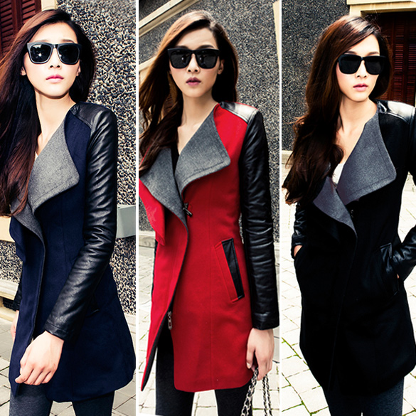 One Day For Ladies - Jassen met leren mouwen One Day For Ladies - Jassen met leren mouwen