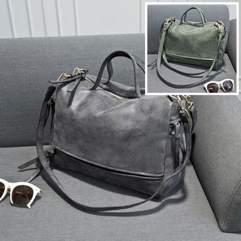 One Day For Ladies - Nubuck vintage dames schoudertas One Day For Ladies - Nubuck vintage dames schoudertas