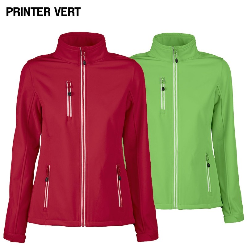 One Day For Ladies - Softshell Jassen van Printer Vert Dames