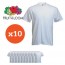 One Day Only - 10 witte t-shirts met ronde hals