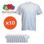 One Day Only - 10 witte t-shirts met ronde hals One Day Only - 10 witte t-shirts met ronde hals