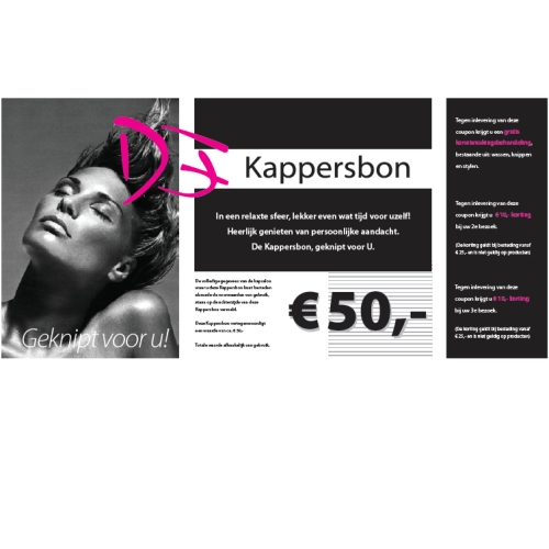 One Day Only - De Kappersbon t.w.v. 50,- One Day Only - De Kappersbon t.w.v. 50,-