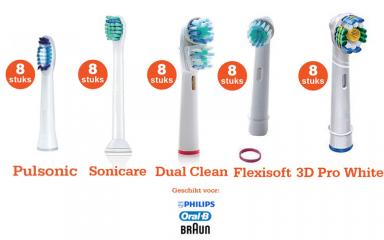 One Day Only - Set van 8 opzetborstels One Day Only - Set van 8 opzetborstels