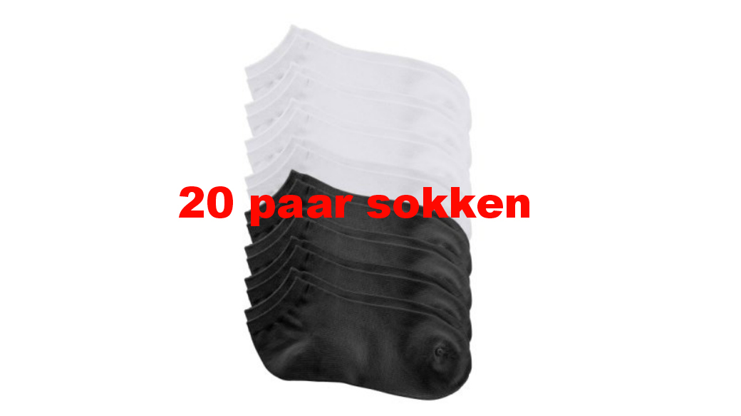 One Day Price - 20 paar sneaker sokken