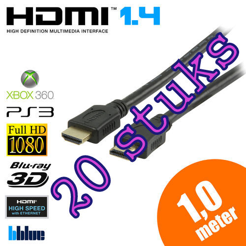 One Day Price - 20 x High Speed HDMI&trade;-kabel 1,00 m