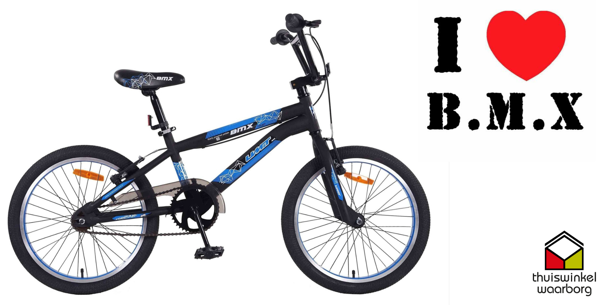 One Day Price - BMX 20 INCH ZWART-BLAUW