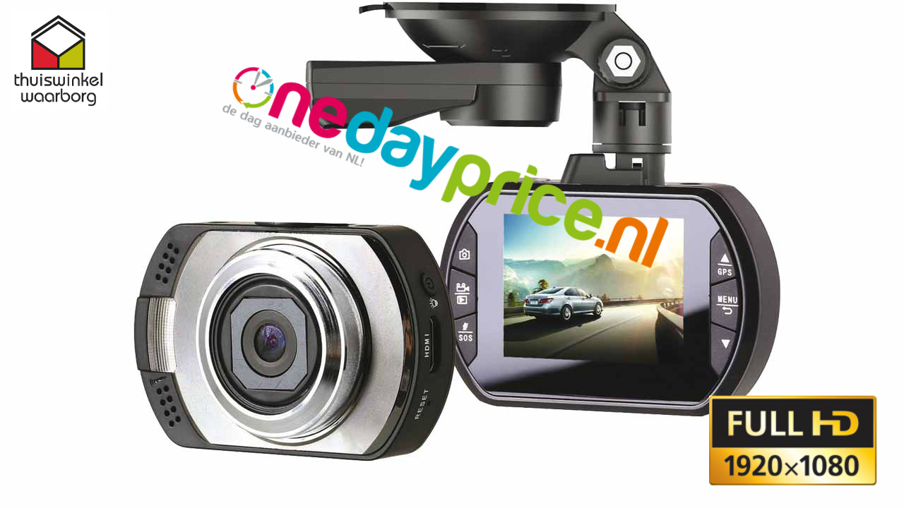 One Day Price - GEMBIRD PROFESSIONELE DASHCAM 1080P + GOOGLE MAPS GPS REGISTRATIE