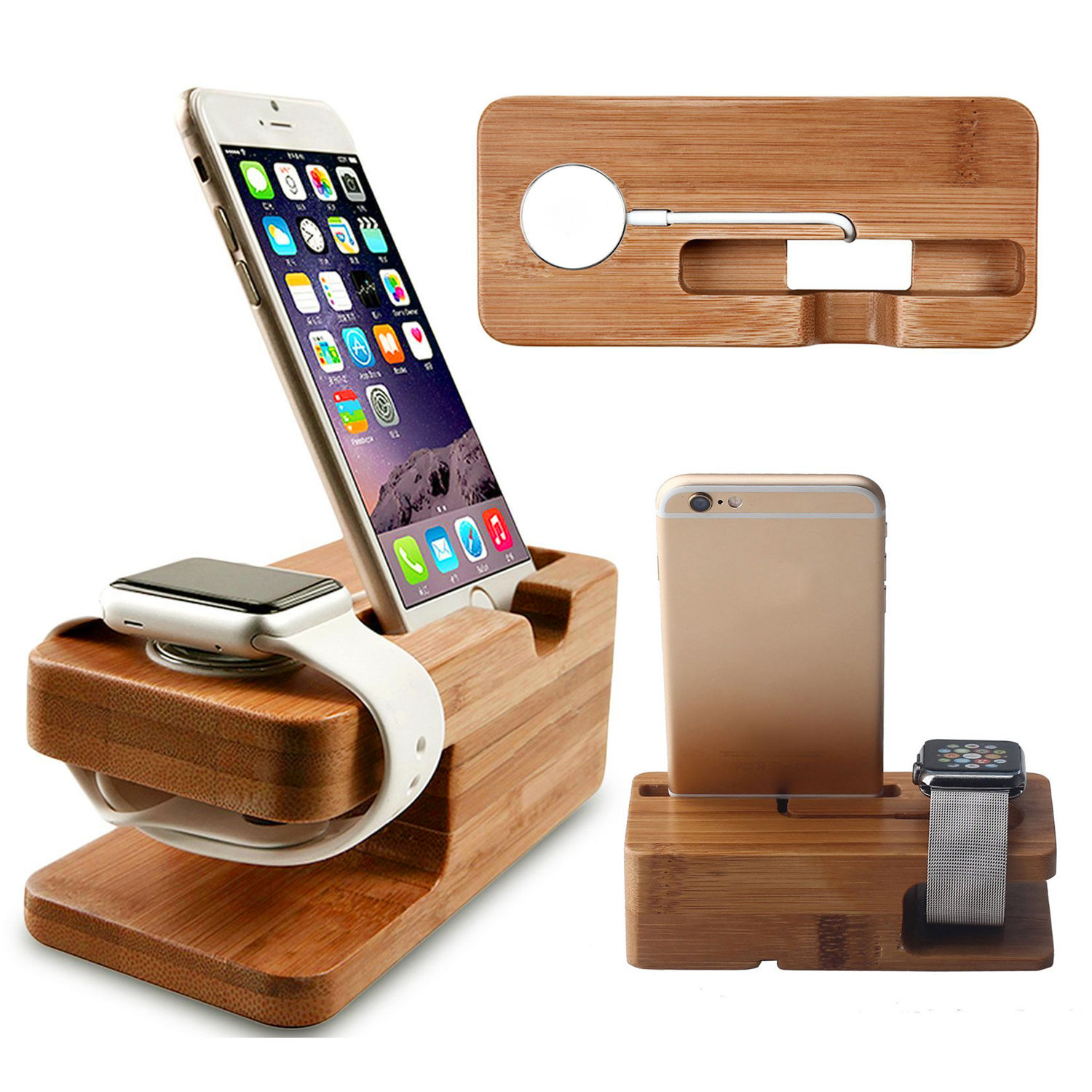 One Day Price - Houten Watch en Phone houder