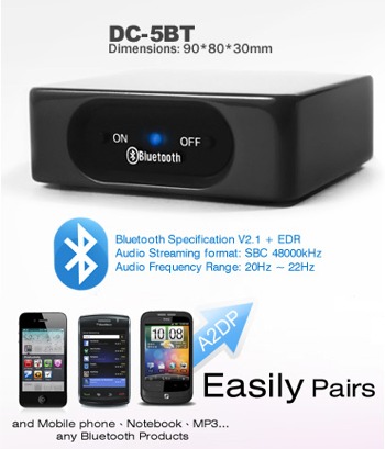 One Day Price - Junglerex DC-5BT Draadloze Bluetooth Audio Ontvanger