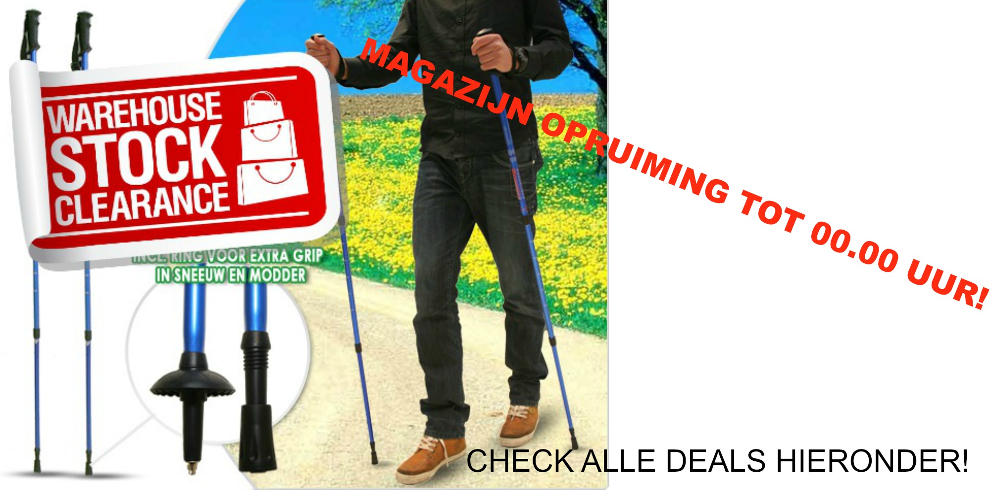 One Day Price - Nordic walking set MAGAZIJN OPRUIMING!!