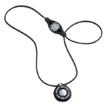 One Day Price - Zwarte silicone Power Balance ketting, maat 55cm