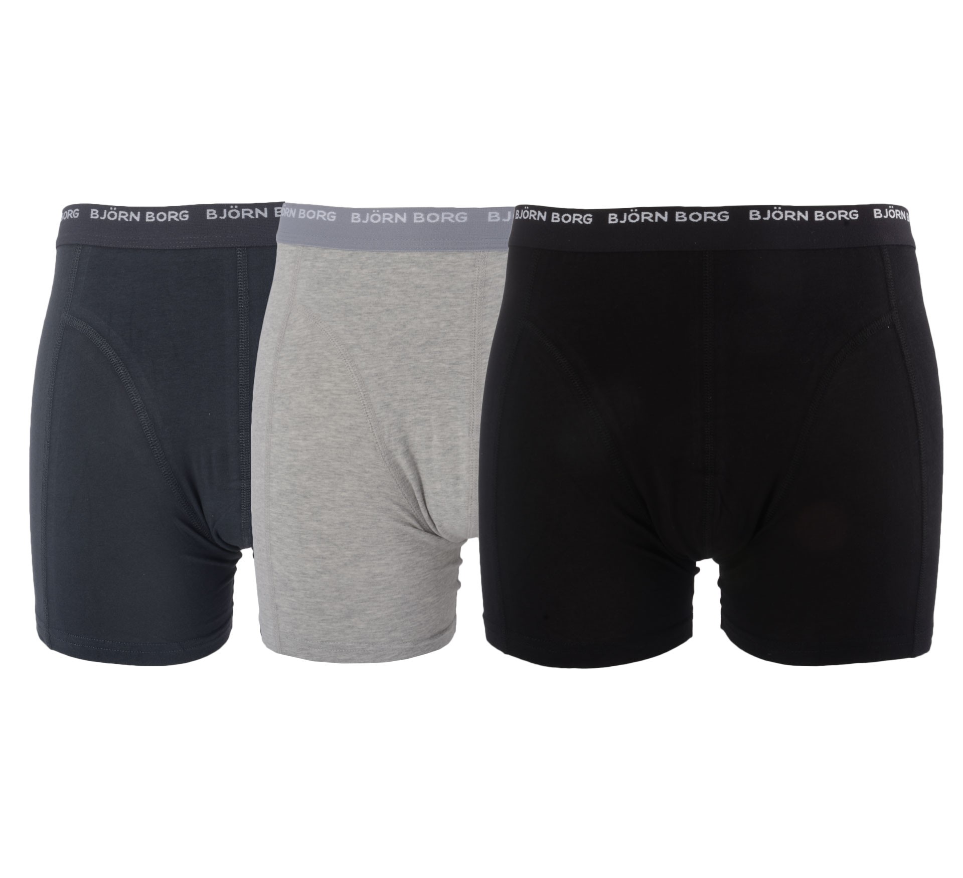 Plutosport - Björn Borg Basic Seasonal Solids Boxershorts (3-pack)