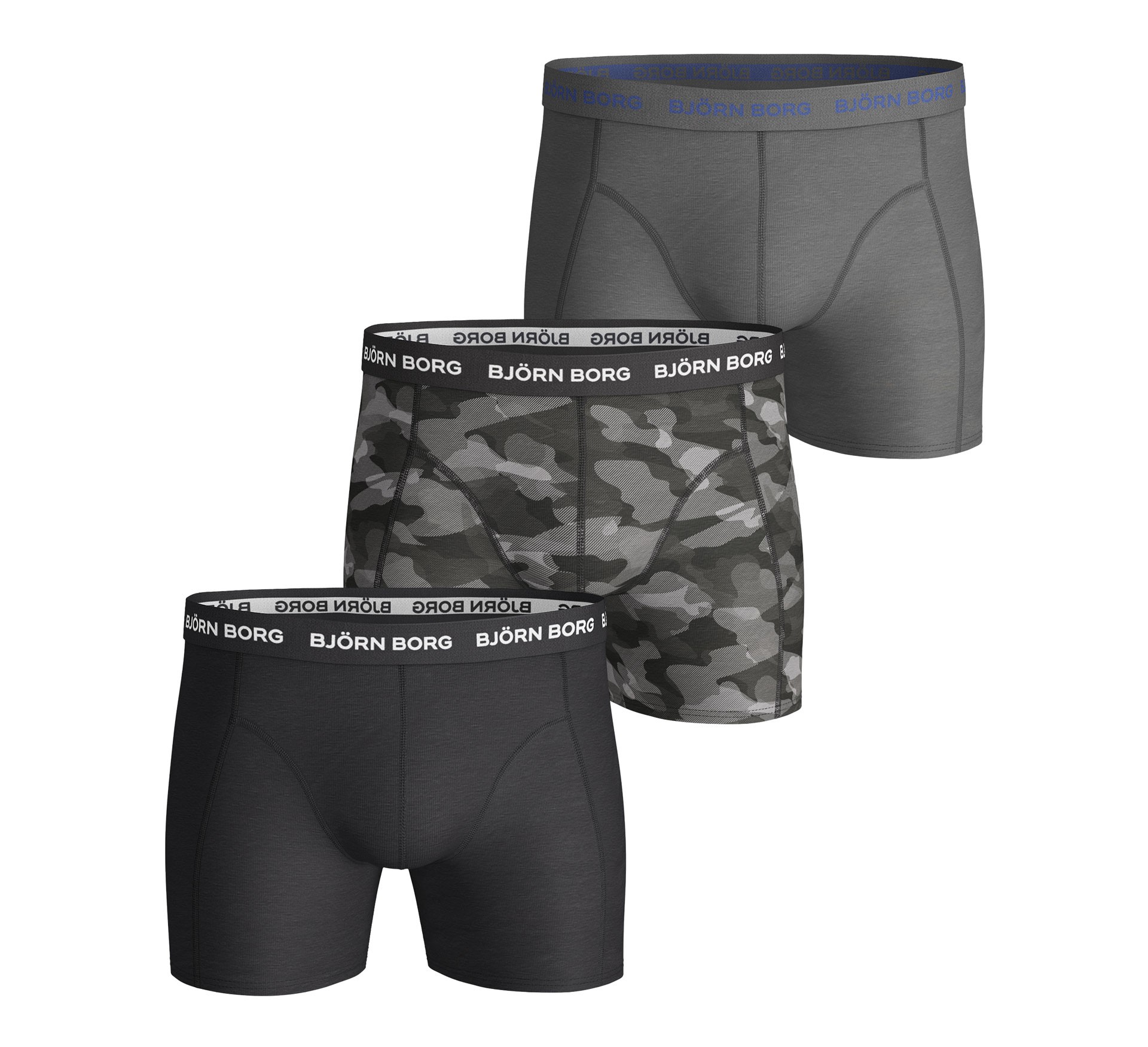 Plutosport - Björn Borg Essential Camoline Boxershorts (3-pack)