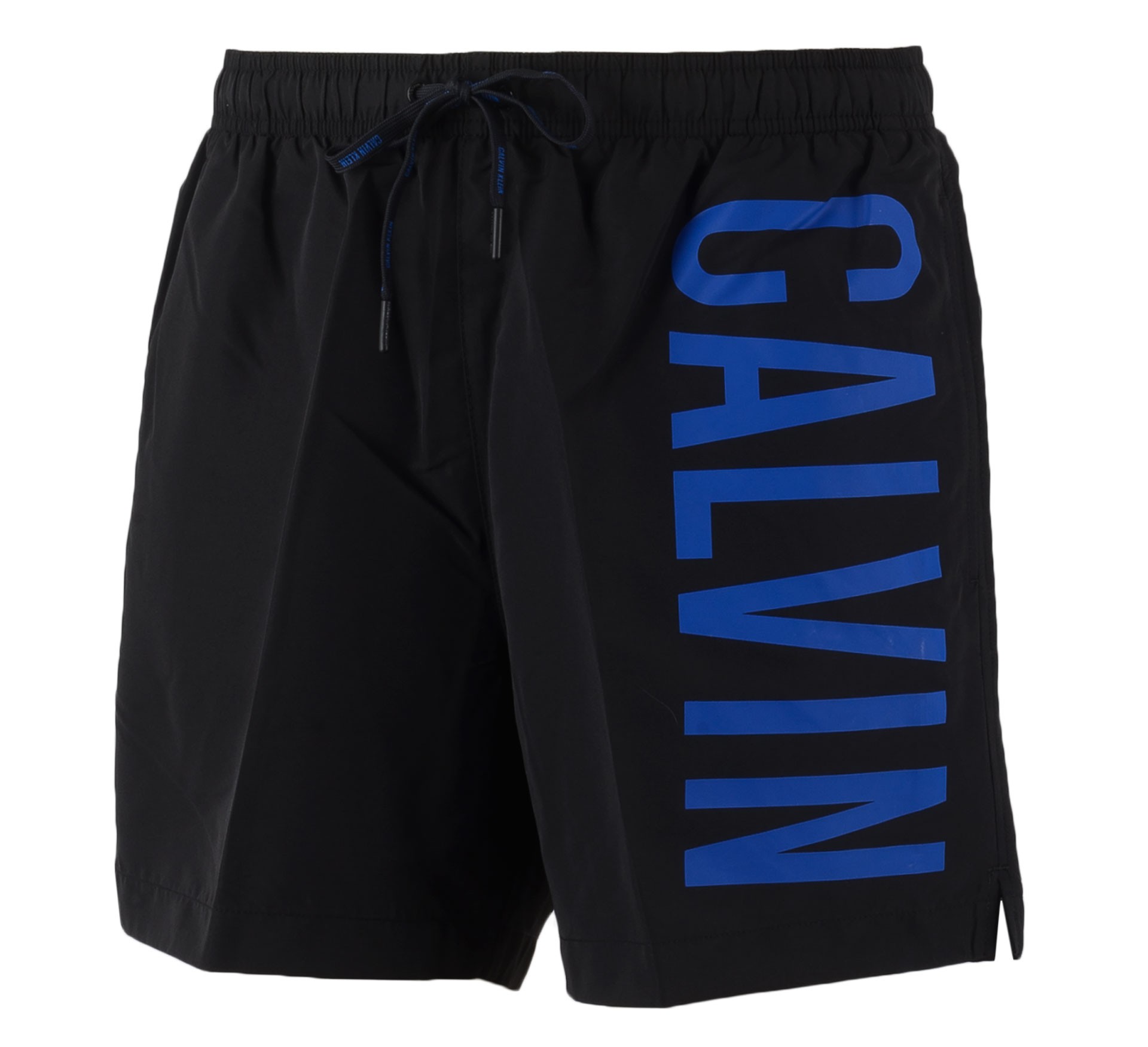 Plutosport - Calvin Klein Medium Drawstring Vertical Logo Swim Shorts Plutosport - Calvin Klein Medium Drawstring Vertical Logo Swim Shorts
