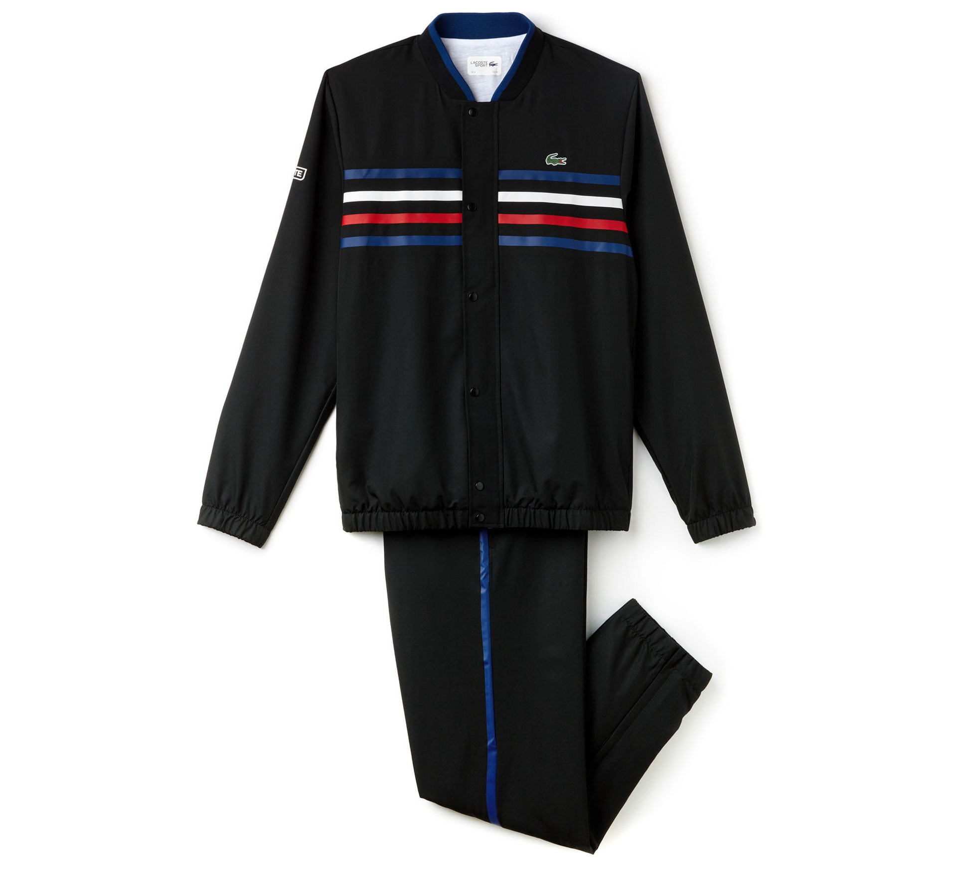 Plutosport - Lacoste Sport Tennis Colored Bands Tracksuit Plutosport - Lacoste Sport Tennis Colored Bands Tracksuit