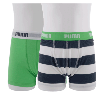 Plutosport - Puma Big Stripe Boxer Shorts Jongens 2-Pack Plutosport - Puma Big Stripe Boxer Shorts Jongens 2-Pack