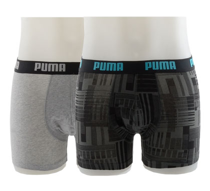 Plutosport - Puma Raster Boxer Short Heren (2-Pack) Plutosport - Puma Raster Boxer Short Heren (2-Pack)