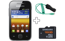 Saturn - T-MOBILE Samsung Galaxy Y + Autolader + 16 GB Geheugenkaart