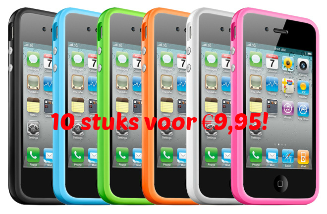 Seal de Deal - 10 x Bumpercase geschikt voor de iPhone 4(S) Seal de Deal - 10 x Bumpercase geschikt voor de iPhone 4(S)