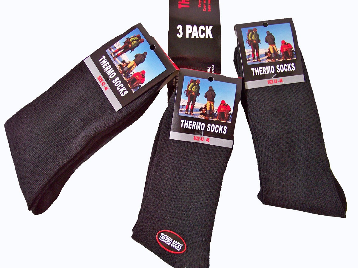 Seal de Deal - 3 Paar thermo sokken zwart