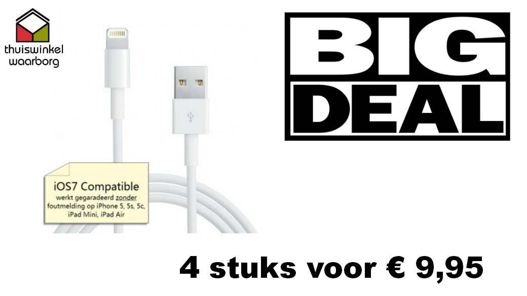 Seal de Deal - 4 x usb light kabel (1 meter)