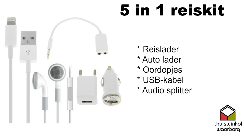 Seal de Deal - 5 in 1 reiskit geschikt voor de iPhone 5 Seal de Deal - 5 in 1 reiskit geschikt voor de iPhone 5