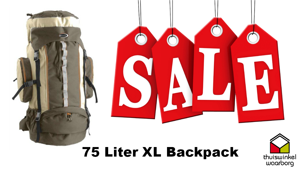 Seal de Deal - Actie Backpack Rugzak 75 liter Seal de Deal - Actie Backpack Rugzak 75 liter