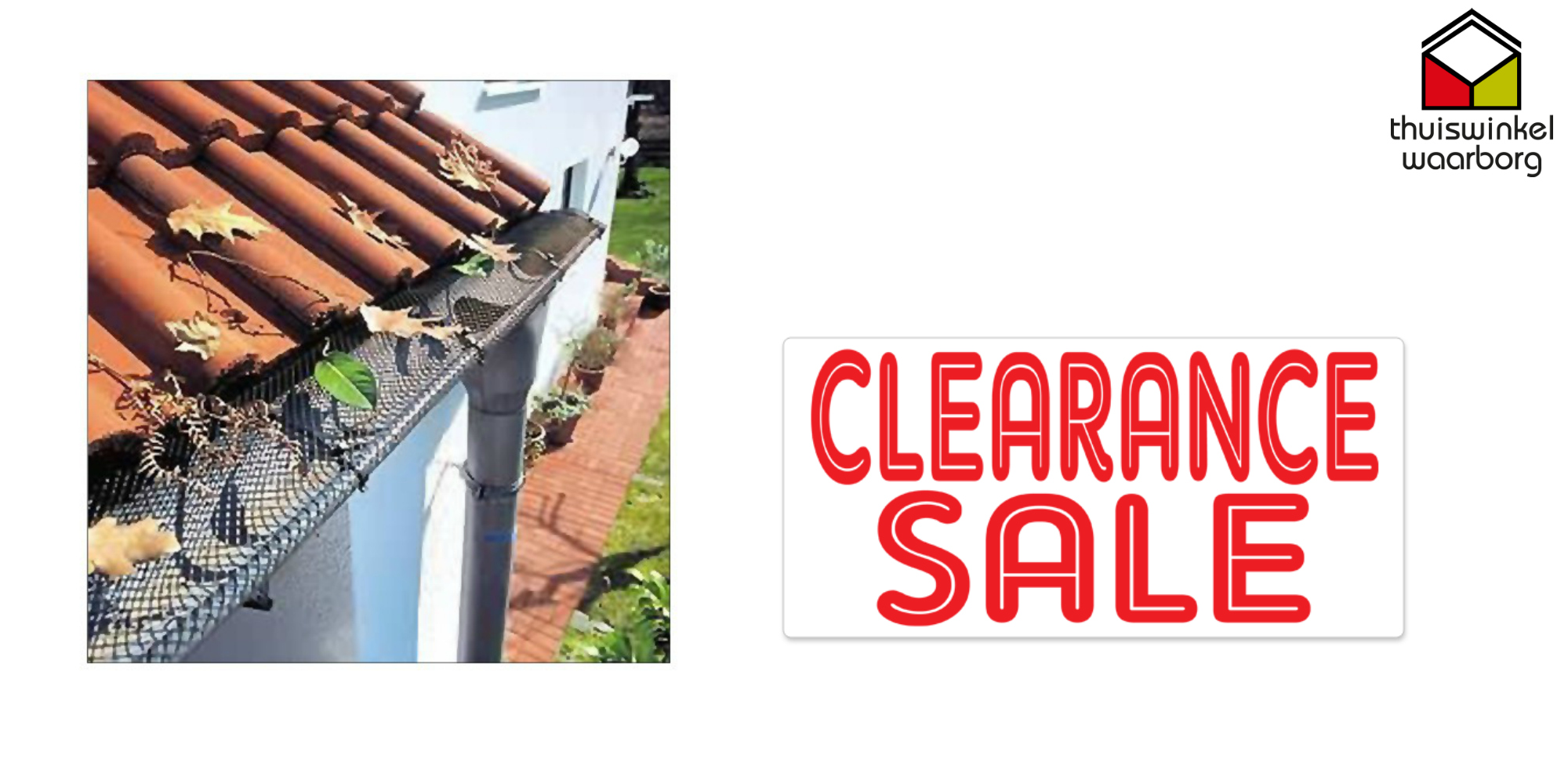 Seal de Deal - Goot beschermer 6 meter lang / 16cm breed Seal de Deal - Goot beschermer 6 meter lang / 16cm breed