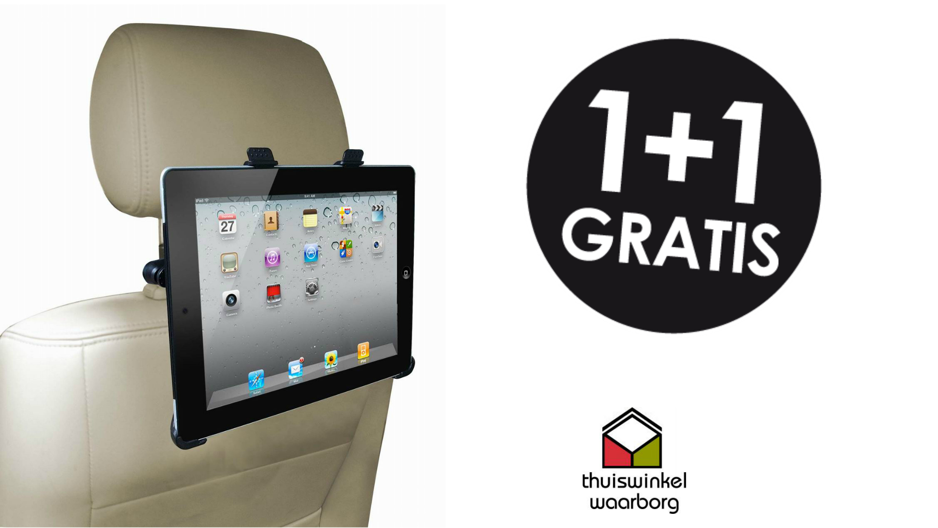 Seal de Deal - Hoofdsteun houder geschikt voor de iPad 2&3 Seal de Deal - Hoofdsteun houder geschikt voor de iPad 2&3