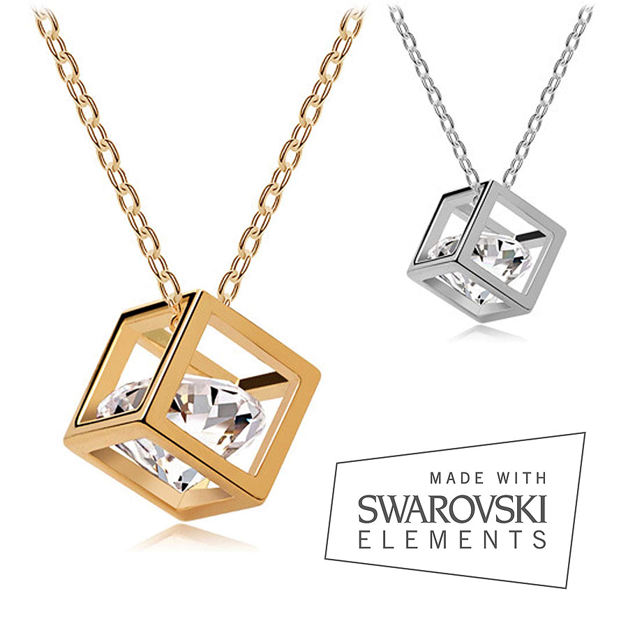 Seal de Deal - Kubusketting met Swarovski elements