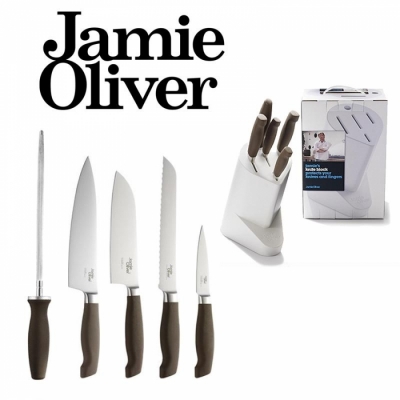 Slimme Deals - Jamie Oliver messenset inclusief messenblok Slimme Deals - Jamie Oliver messenset inclusief messenblok