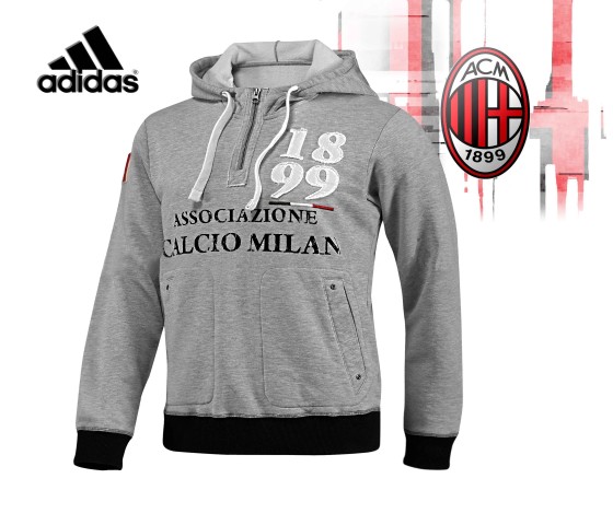 Sport4Sale - Adidas AC Milan Hooded Sweater Sport4Sale - Adidas AC Milan Hooded Sweater