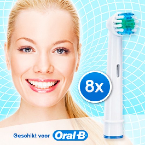 Super Dagdeal - 8 opzetborstels voor alle gangbare Oral-B elektrische tandenborstels [inclusief verzendkosten]