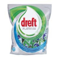 Super Dagdeal - Dreft Platinum vaatwastabletten 21 stuks Super Dagdeal - Dreft Platinum vaatwastabletten 21 stuks